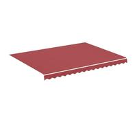 vidaXL Tela de Repuesto para Toldo Parte Superior Dosel Lona Recambio Jardín Patio Terraza Balcón Parasol Refugio Impermeable Rojo Burdeos 4x3 m