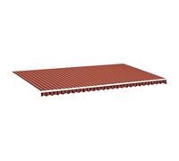 vidaXL Tela de Repuesto para Toldo Parte Superior Dosel Lona Recambio Jardín Patio Terraza Balcón Parasol Refugio Impermeable Naranja y Marrón 6x3,5 m