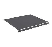 vidaXL Tela de Repuesto para Toldo Parte Superior Dosel Lona Recambio Jardín Patio Terraza Balcón Parasol Refugio Impermeable Gris Antracita 4x3,5 m
