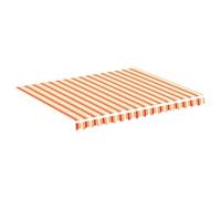 vidaXL Tela de Repuesto para Toldo Parte Superior Dosel Poliéster Recambio Jardín Patio Terraza Balcón Parasol Refugio Impermeable Amarillo Naranja 3x2,5 m