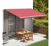 vidaXL Tela de repuesto para toldo rojo burdeos 480x295 cm poliéster