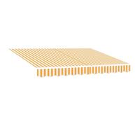vidaXL Tela de repuesto para toldo 235 x 195 cm Poliéster Amarillo impermeable resistente al UV