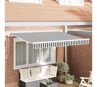 vidaXL Tela de Repuesto para Toldos Antracita y Blanco 235 x 195 cm
