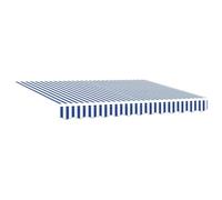 vidaXL Tela de Repuesto para Toldos Azul y 235 x 195 cm Poliéster, Sombrilla para balcón, toldo Rectangular, Tela Moderna para Cubrir el jardín, Resistente al UV, Impermeable