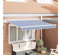 vidaXL Tela de Repuesto para Toldos Azul y Blanco 235 x 195 cm