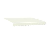 vidaXL Tela de Repuesto para Toldos Crema 235 x 195 cm Poliéster, Sombrilla para balcón, toldo Rectangular, Tela Moderna para Cubrir el jardín, Resistente al UV, Impermeable