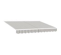 vidaXL Tela de Repuesto para Toldos Gris Claro y Blanco. 281 x 245 cm