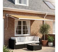 vidaXL Tela de Repuesto para Toldos Naranja y Negro 300 x 250 cm