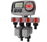 vidaXL Temporizador de riego automático con 4 estaciones 3 V
