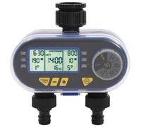 vidaXL Temporizador digital de riego automático con salida doble