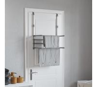vidaXL Tendedero para balcón de aluminio 54x25x42 cm, colgador para puerta