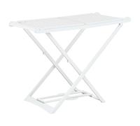 vidaXL Tendedero plegable de plástico blanco