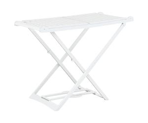 vidaXL Tendedero plegable de plástico blanco