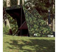 vidaXL Tienda campaña familiar tipi 6 personas impermeable camuflaje