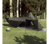 vidaXL Tienda campaña familiar tipi 8 personas impermeable camuflaje