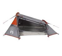 vidaXL Tienda campaña túnel 2 personas tela opaca impermeable Color Blanco opaco, Gris y naranja, Azul y mas