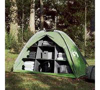 vidaXL Tienda de almacenaje 9 compartimentos impermeable verde