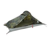vidaXL Tienda de campaña de camuflaje para 2 personas, moderna, ligera, refugio portátil, equipo compacto para camping, resistente al clima, fácil de montar