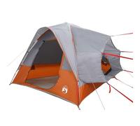 vidaXL Tienda de campaña de Coche 4 Personas Impermeable Gris-Naranja, Tienda, Tienda de jardín, Refugio de Exterior, Tienda de Camping