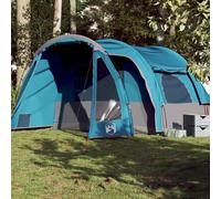 vidaXL Tienda de campaña familiar 6 personas impermeable azul