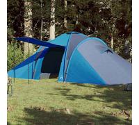 vidaXL Tienda de campaña familiar iglú 6 personas impermeable azul