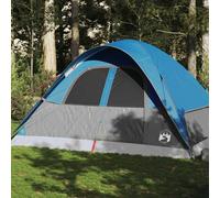 vidaXL Tienda de campaña familiar iglú 6 personas impermeable azul