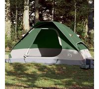 vidaXL Tienda de campaña familiar iglú 6 personas impermeable verde