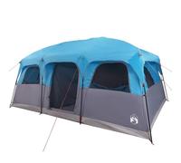vidaXL Tienda de campaña familiar para 10 personas impermeable azul