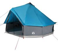 vidaXL Tienda de campaña familiar para 6 personas, color azul, impermeable
