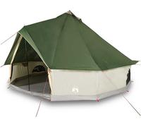 vidaXL Tienda de campaña familiar para 6 personas, color verde, impermeable