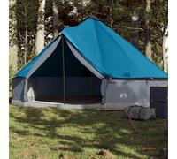 vidaXL Tienda de campaña familiar tipi 6 personas impermeable azul