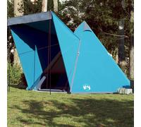 vidaXL Tienda de campaña familiar tipi 6 personas impermeable azul