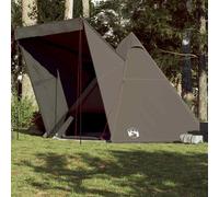 vidaXL Tienda de campaña familiar tipi 6 personas impermeable marrón