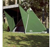 vidaXL Tienda de campaña familiar tipi 6 personas impermeable verde