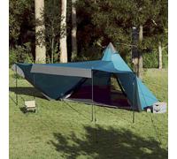 vidaXL Tienda de campaña familiar tipi 8 personas impermeable azul