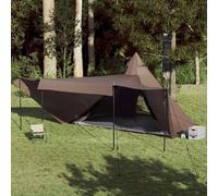 vidaXL Tienda de campaña familiar tipi 8 personas impermeable marrón