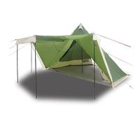 vidaXL Tienda de campaña familiar tipi 8 personas impermeable verde