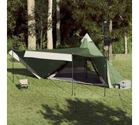 vidaXL Tienda de campaña familiar tipi 8 personas impermeable verde