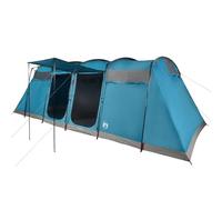 vidaXL Tienda de campaña familiar túnel 10 personas impermeable azul