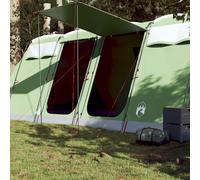vidaXL Tienda de campaña familiar túnel 10 personas impermeable verde