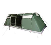 vidaXL Tienda de campaña familiar túnel 10 personas impermeable verde