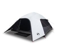 vidaXL Tienda de campaña iglú 4 personas tela opaca impermeable blanco