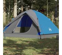 vidaXL Tienda de campaña iglú para 6 personas, impermeable, toldo portátil de senderismo, azul