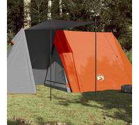 vidaXL Tienda de campaña para 3 personas impermeable gris y naranja