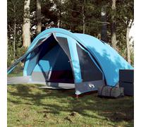 vidaXL Tienda de campaña para 4 personas impermeable azul