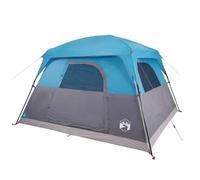 vidaXL Tienda de campaña para 4 Personas Impermeable Azul, Tienda de campaña, Tienda, Refugio de Camping, Tienda de campaña, Tienda de jardín