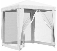 vidaXL: Tienda de campaña para fiestas con 4 paneles laterales de malla, 2 x 2 metros, color blanco