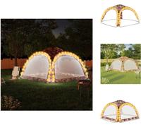vidaXL: Tienda de campaña para fiestas con luces LED y 4 paredes laterales, 3,6x3,6x2,3 m, color camuflaje. - Toldos y tiendas de campaña para fiestas