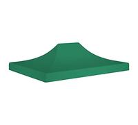 vidaXL Tienda de campaña para fiestas, techo, resistente a los rayos UV, resistente al agua, de repuesto, para tienda de campaña, 4,5 x 3 m, color verde, 270 g/m²
