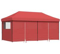 vidaXL: Tienda de campaña plegable tipo pop-up para fiestas, con 4 paneles laterales, color burdeos